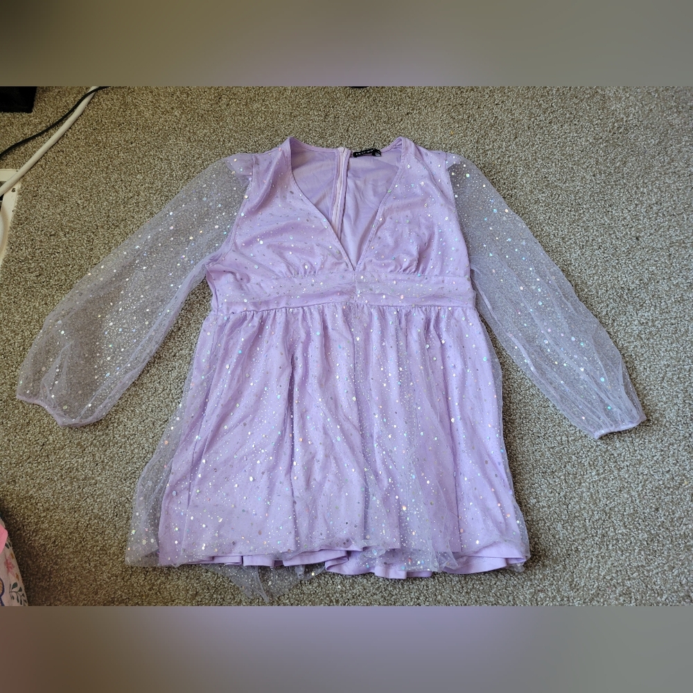 Doublecrazy Light Purple Glitter Sequin Plus Size… - image 4